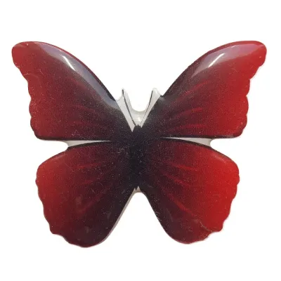 #1897 Samolepka 3D Motýl červený