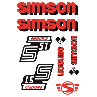 #2420 Samolepka Simson  set červený
