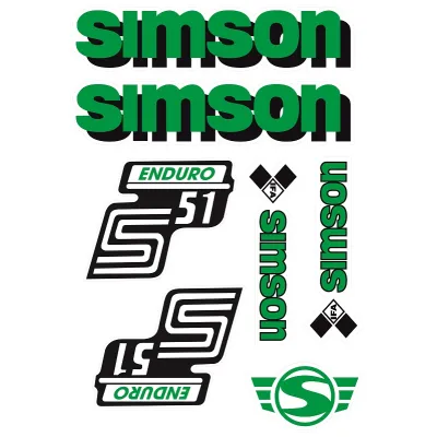 #2423 Samolepka Simson  set zelený