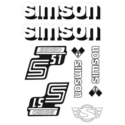 #2425 Samolepka Simson  set biely