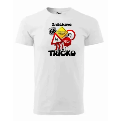 #0188 Značkové tričko biele