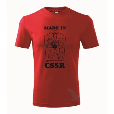 #0233 Tričko červené CSSR čierna