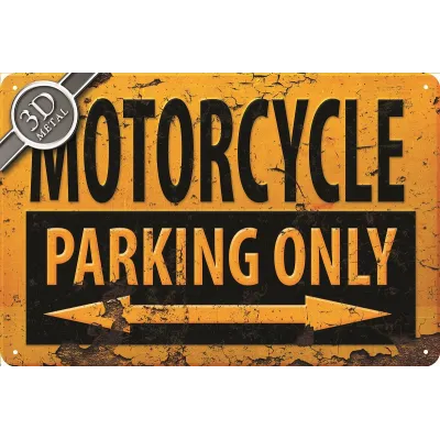 #2119 Tabuľka Motocikle parking only
