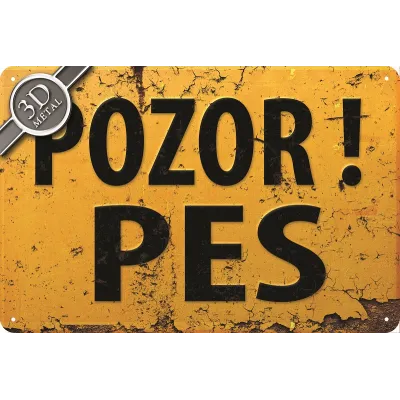 #2125 Tabuľka Pozor pes