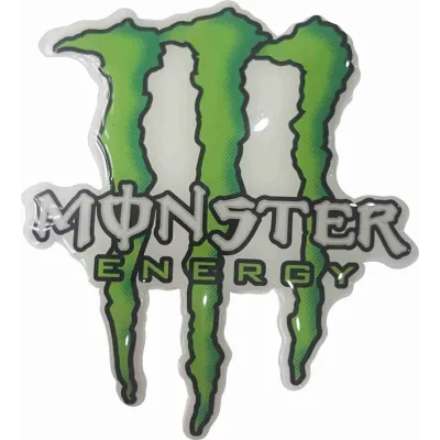 #1893 Samolepka 3d monster biely
